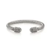 Knight's Silver Cable Cuff Bracelet