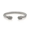 Knight's Silver Cable Cuff Bracelet