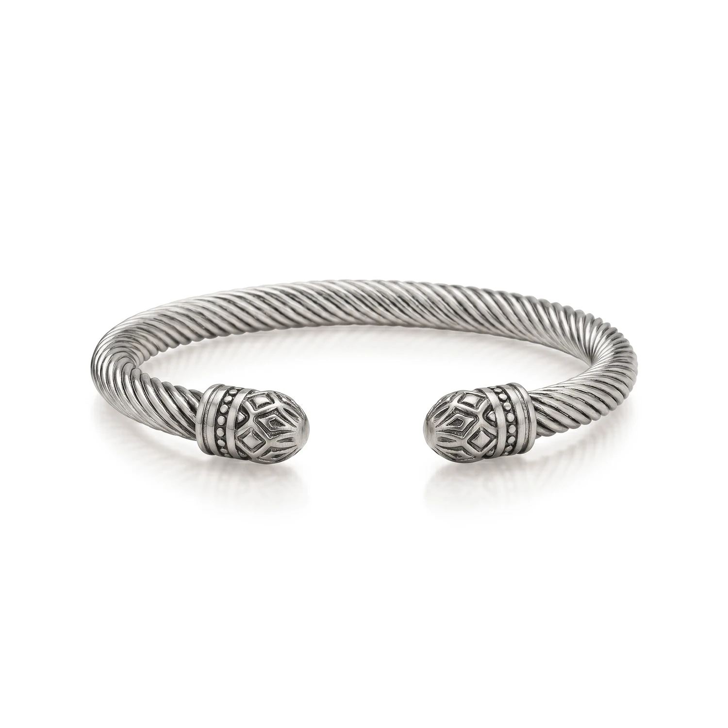 knight's silver twisted bangle