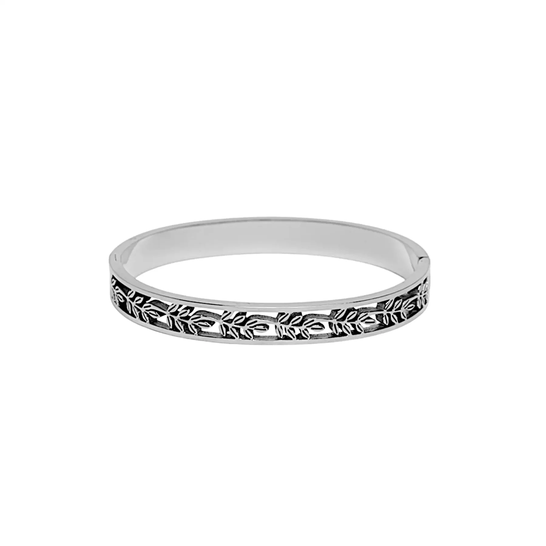 silver leaf bracelet