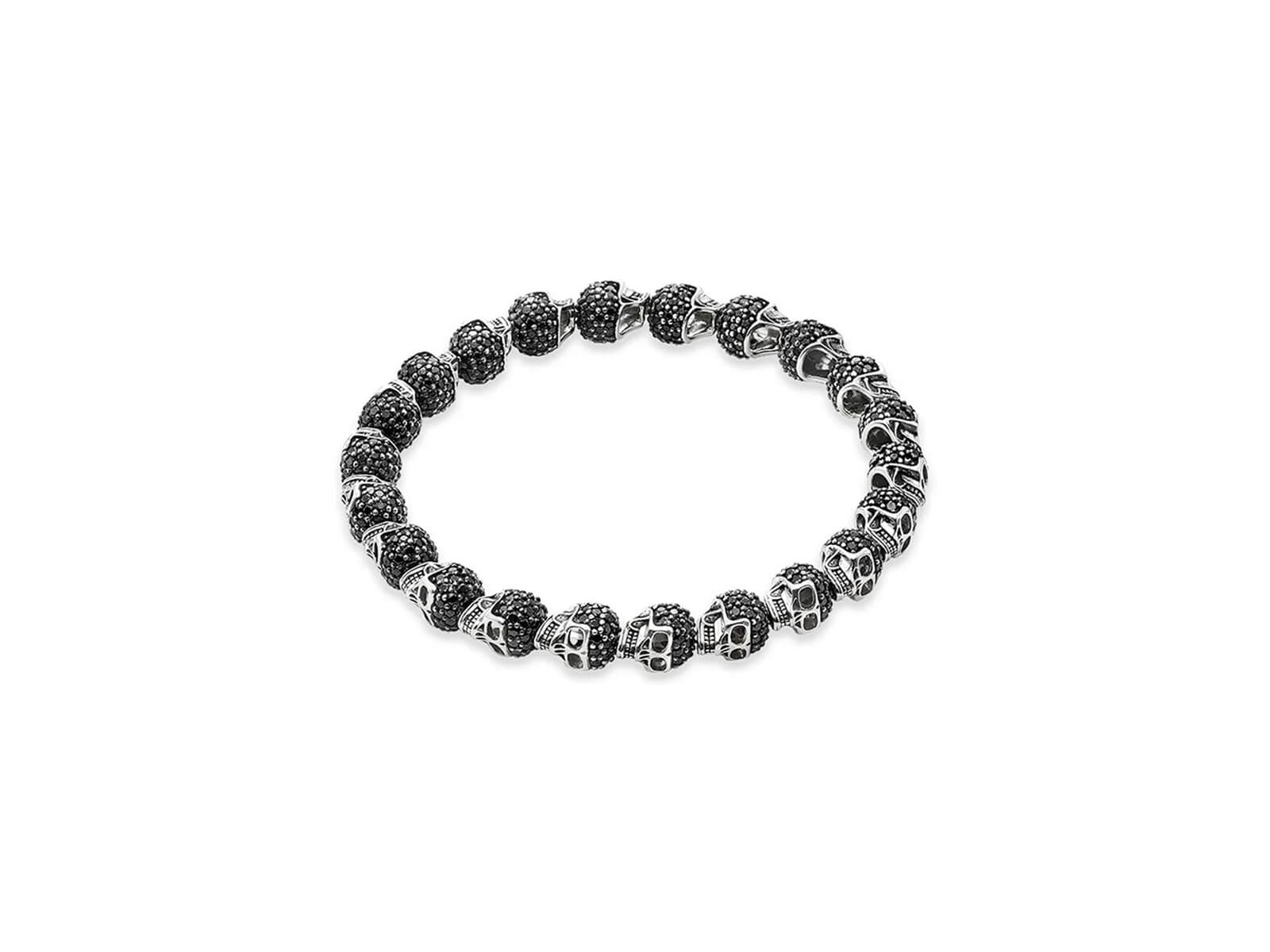 Mens silver skull bracelet uk shop