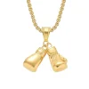 Gold Boxing Gloves Pendant