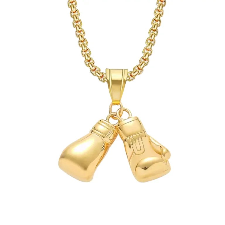 Gold Boxing Gloves Pendant