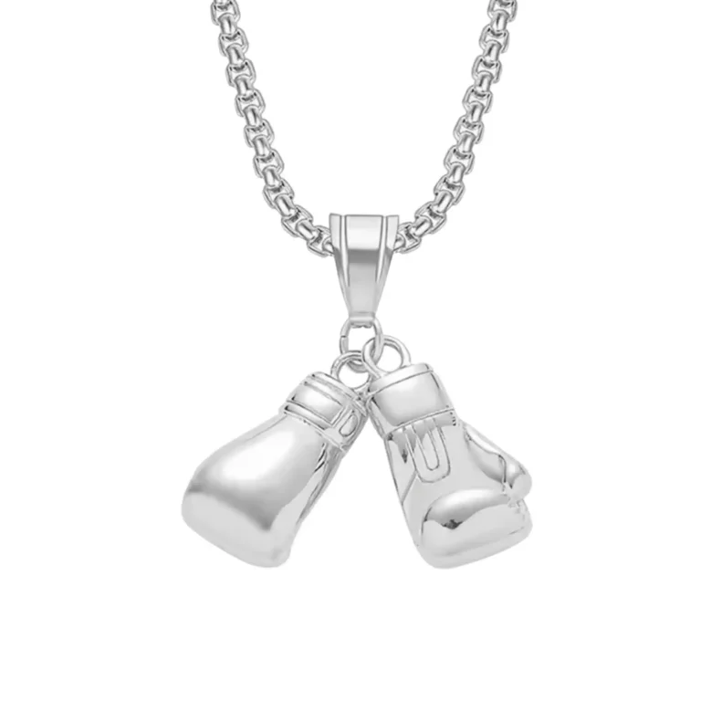 Silver Boxing Gloves Pendant