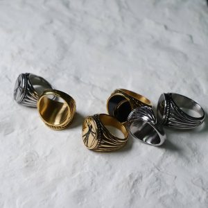 silver gold mens rings