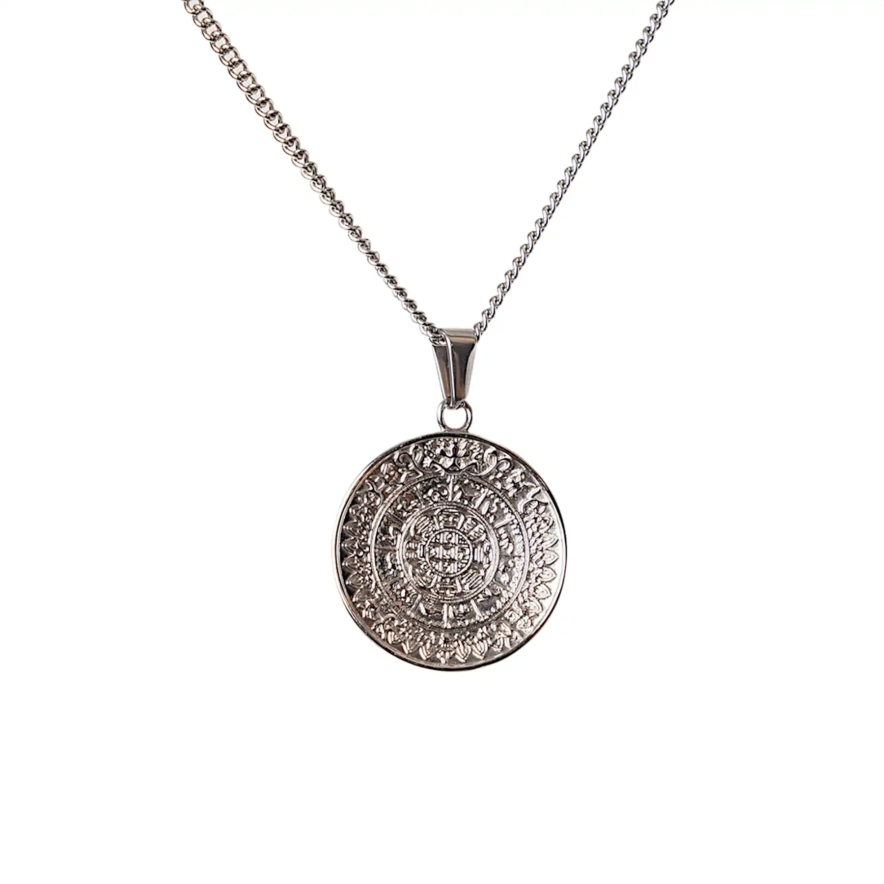 Lost Token Pendant Chain Silver