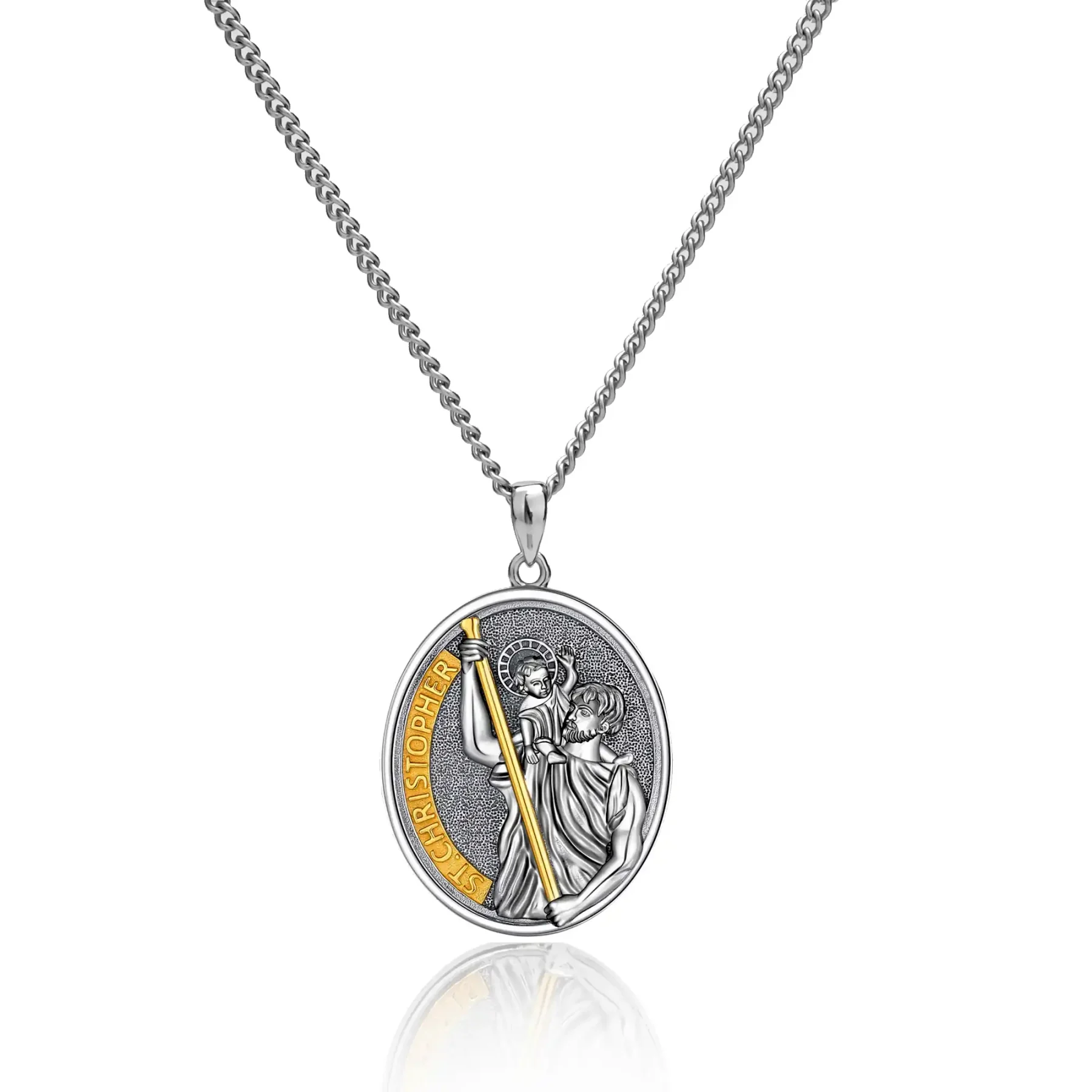 silver st. christopher necklace