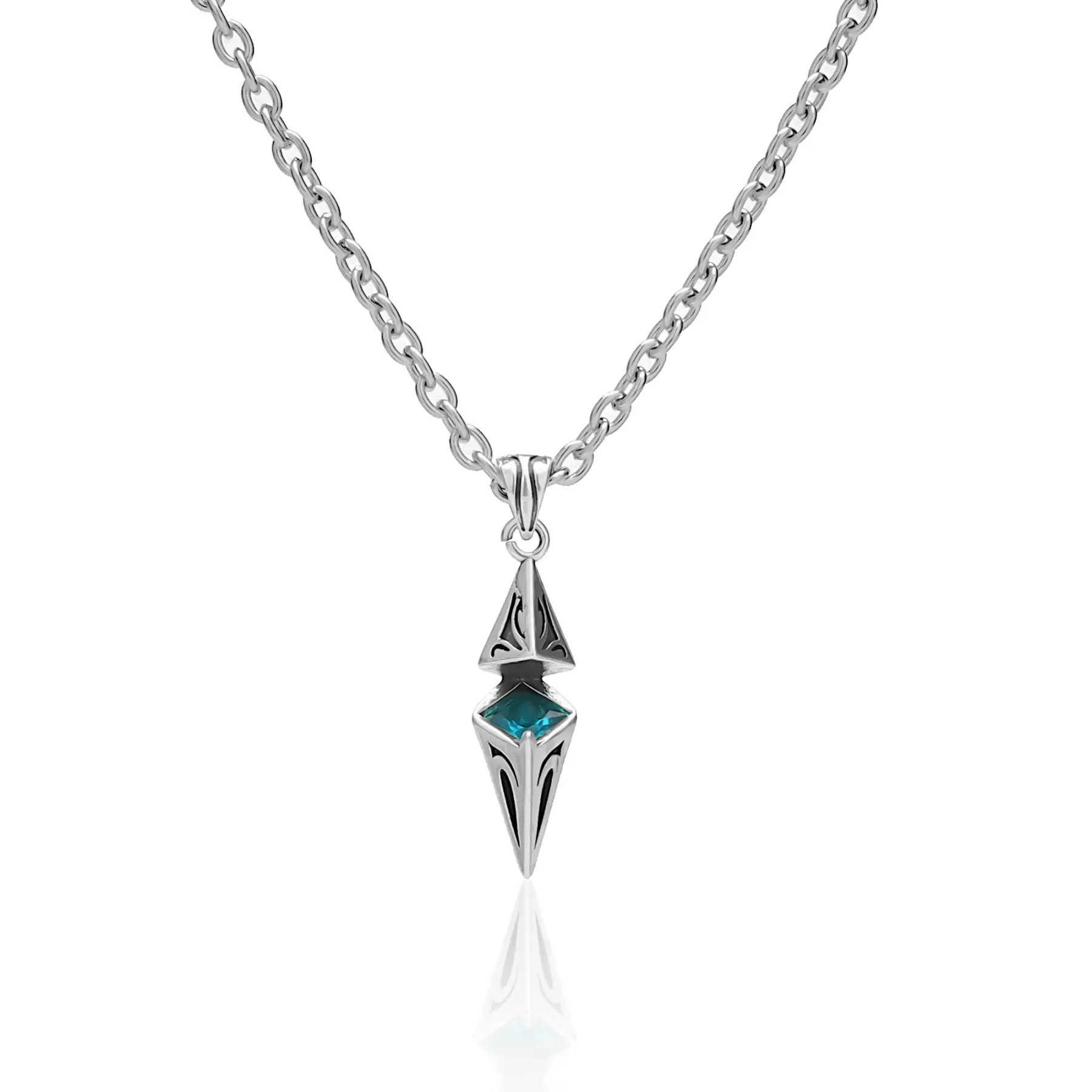 silver shard pendant