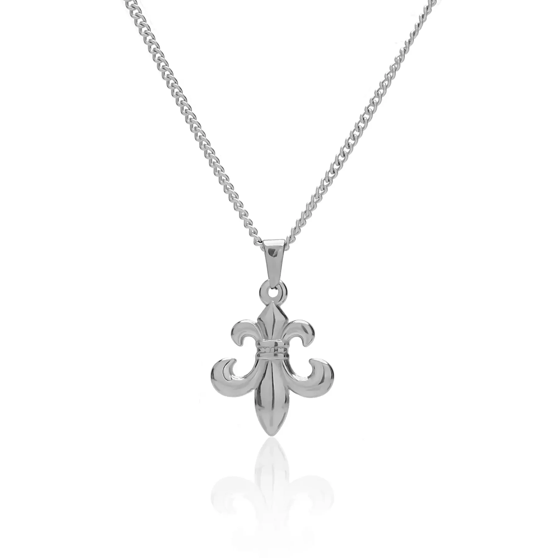 silver fleur de lis pendant