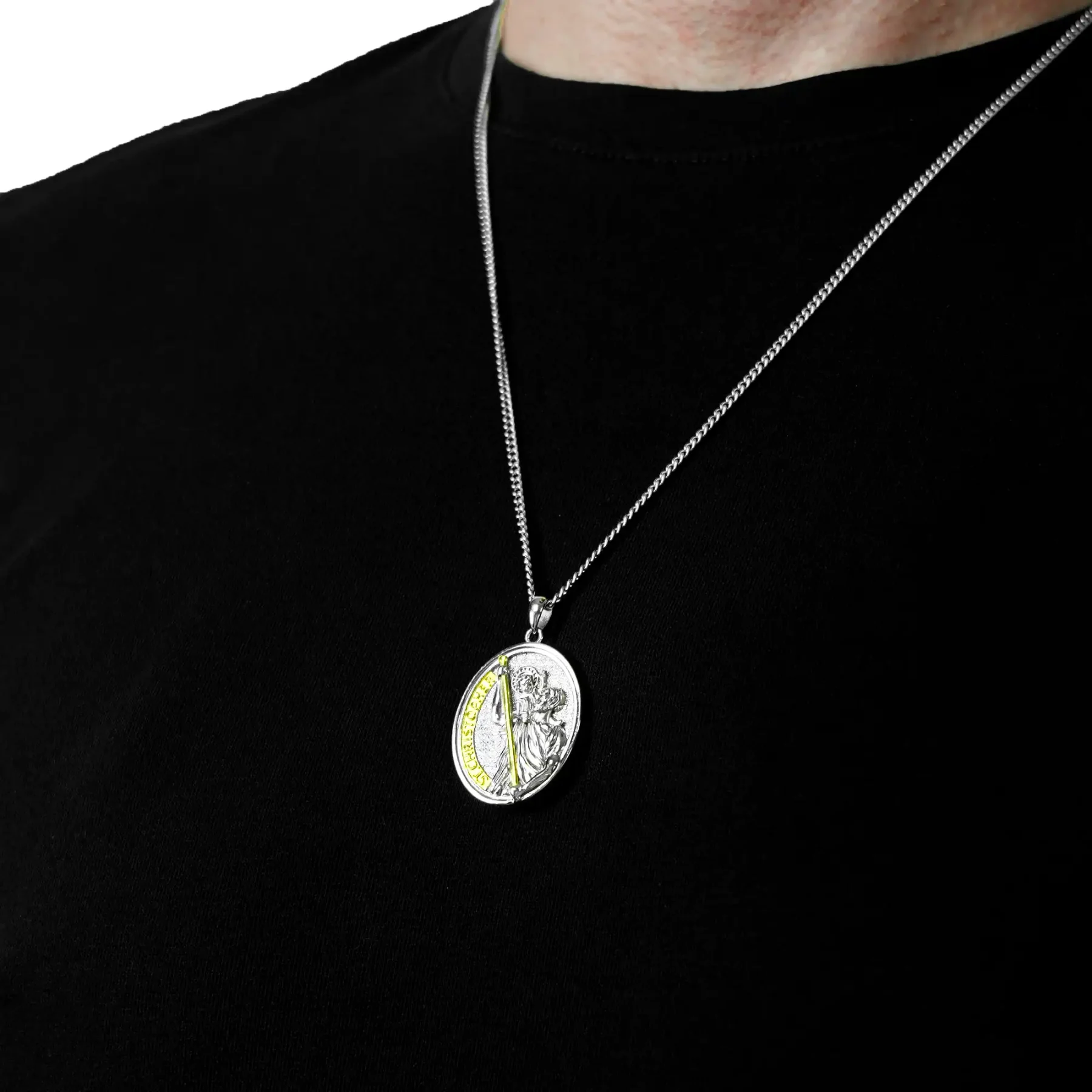 Silver Saint Christopher Necklace