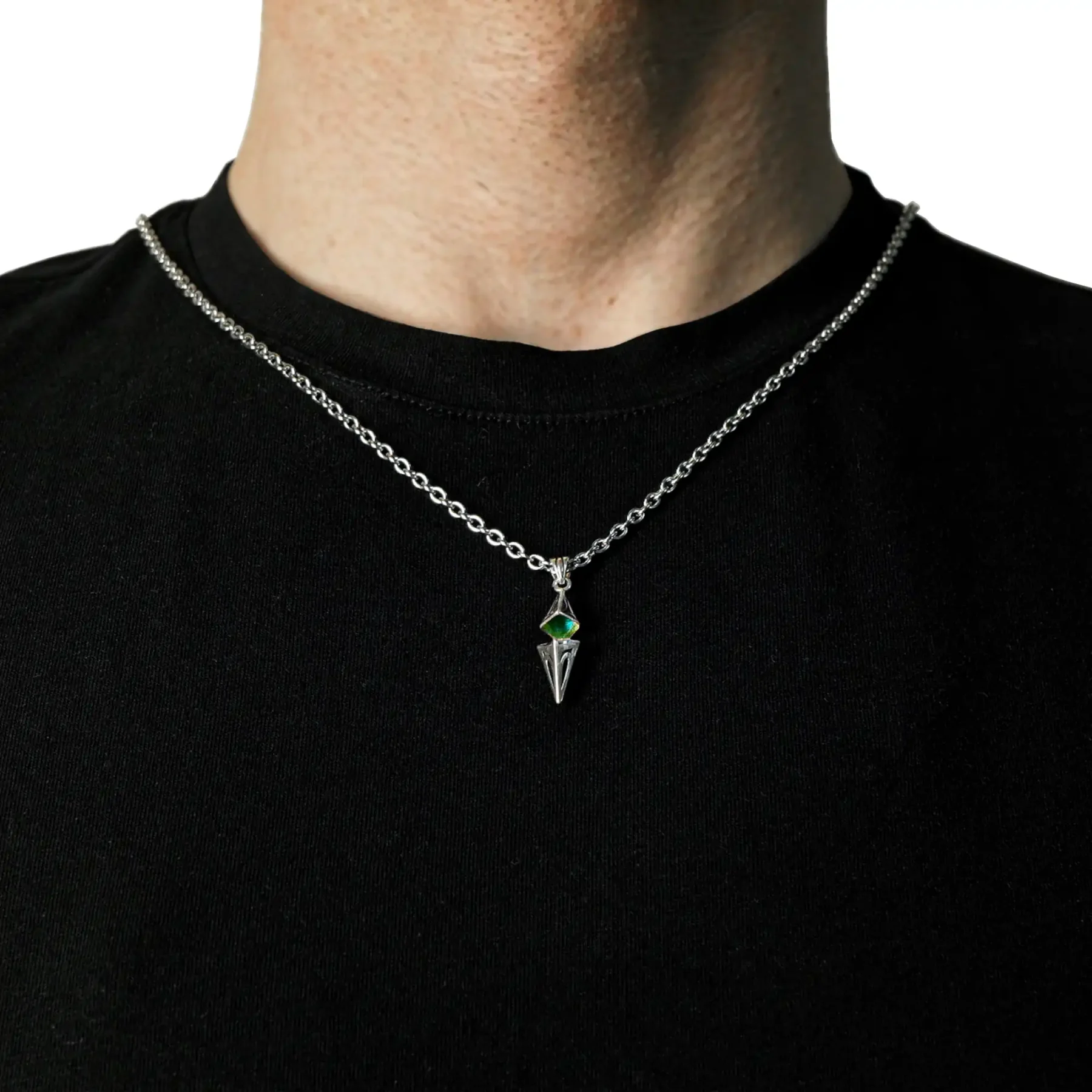 World Norse Green Zircon Talisman Necklace