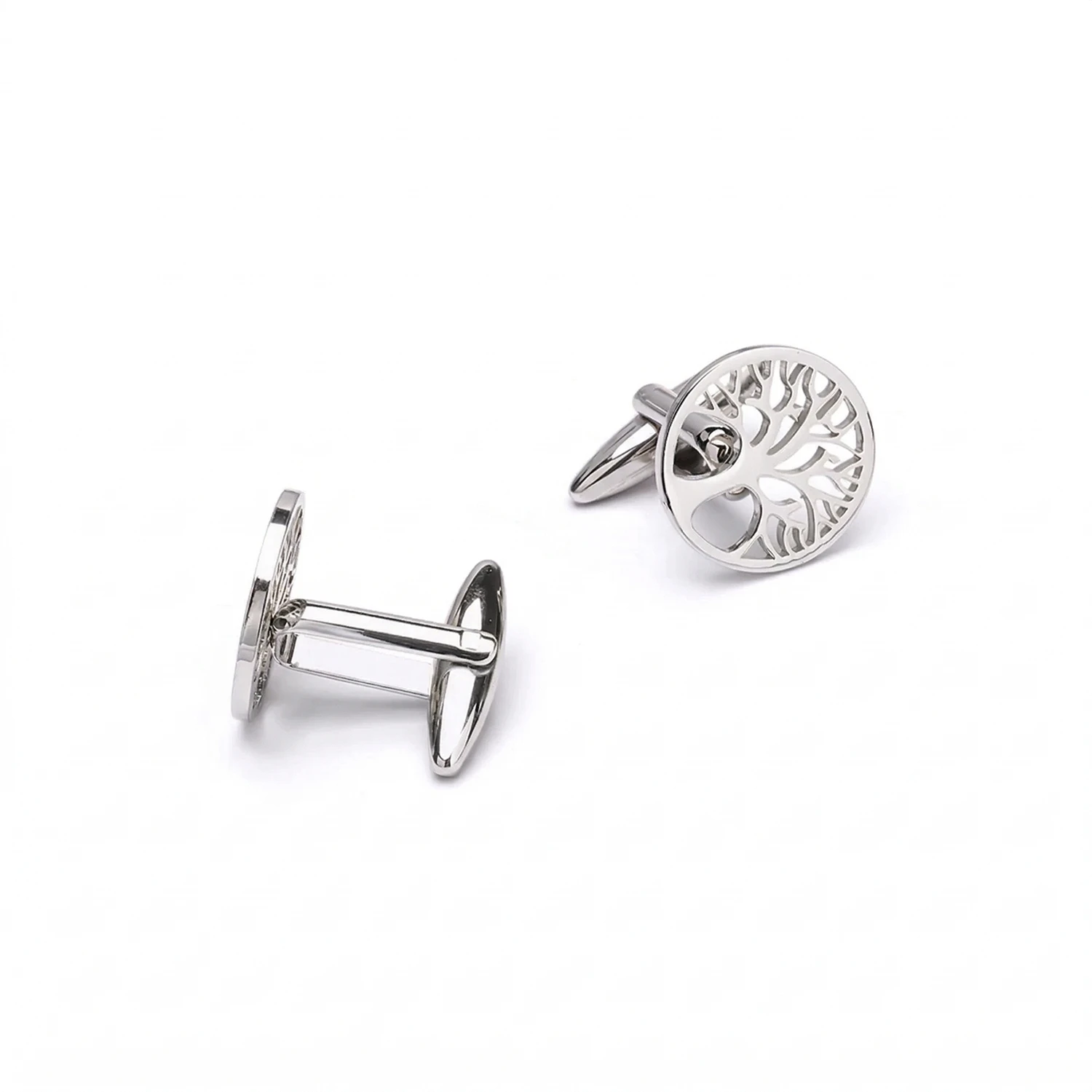 silver tree of life cufflinks