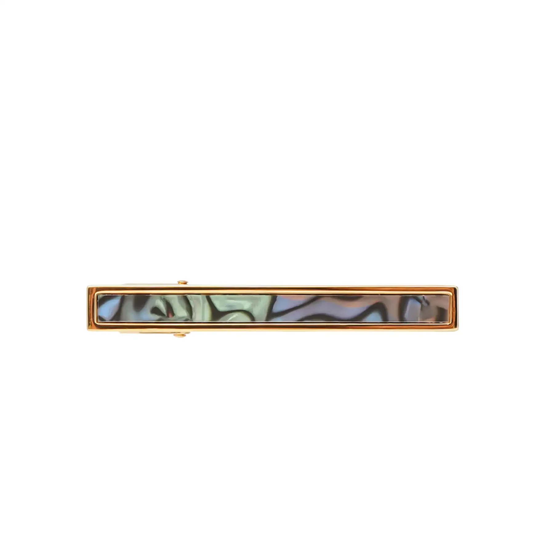 Abalone Shell Tie Clip Gold