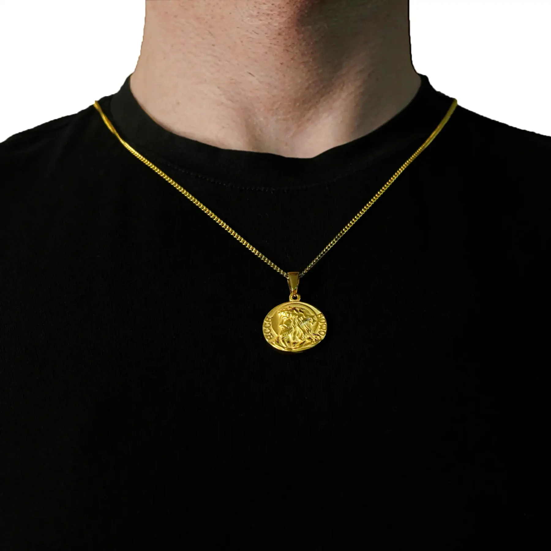 Gold Jesus Necklace