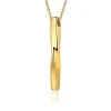 Twisted Gold Bar Necklace Pendant