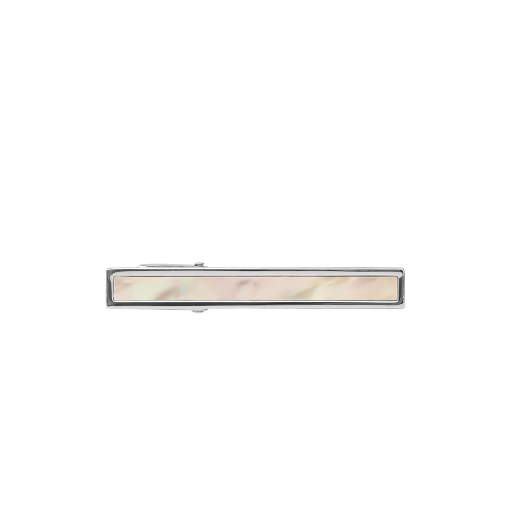 Silver vintage Mother Of Pearl Tie Clip