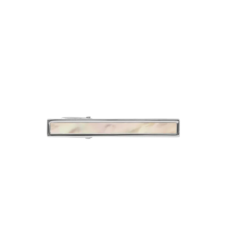 Silver vintage Mother Of Pearl Tie Clip