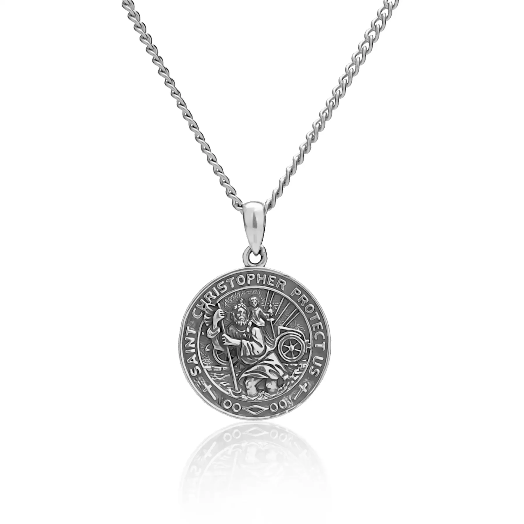 Silver Saint Christopher Pendant