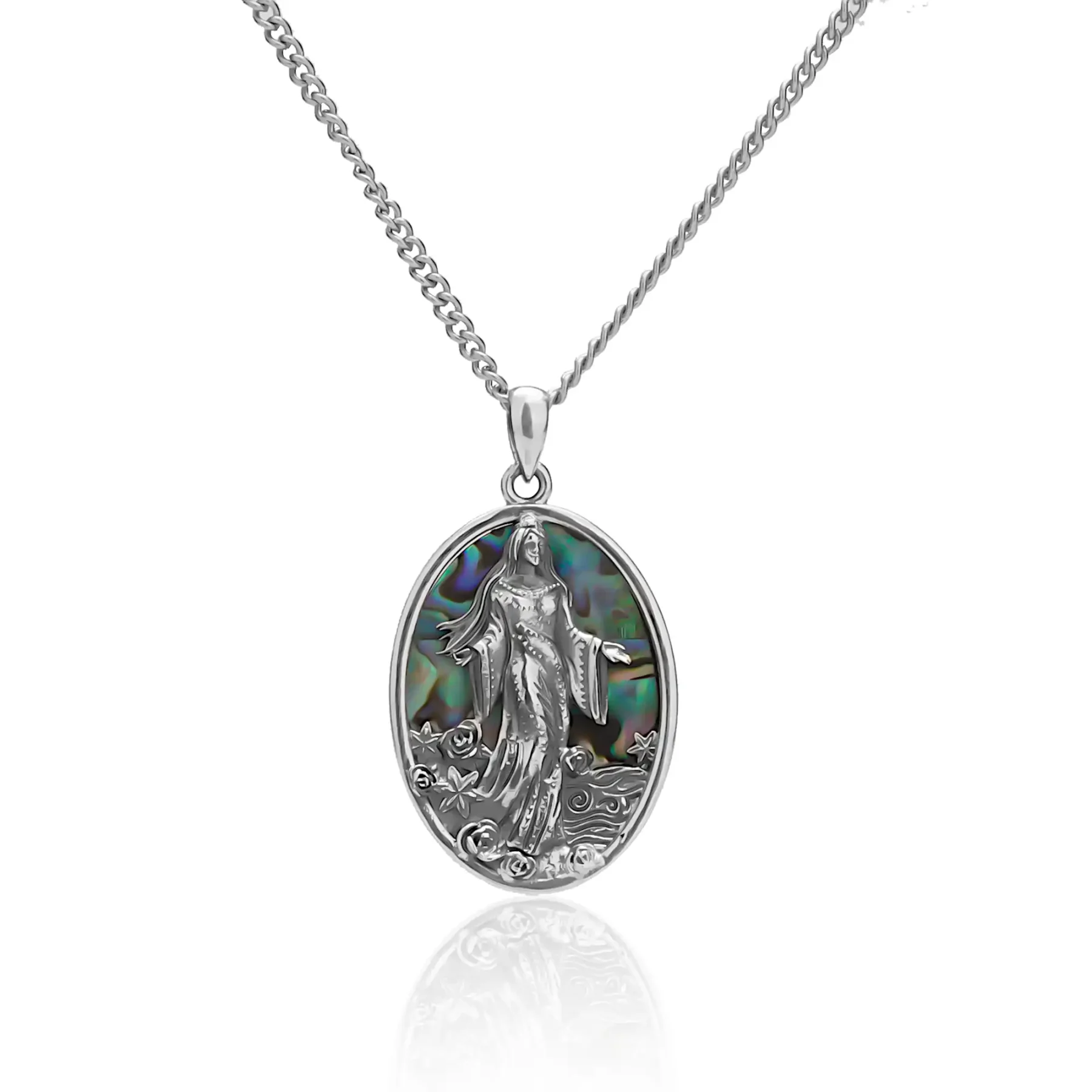 silver sea goddess yemaya necklace