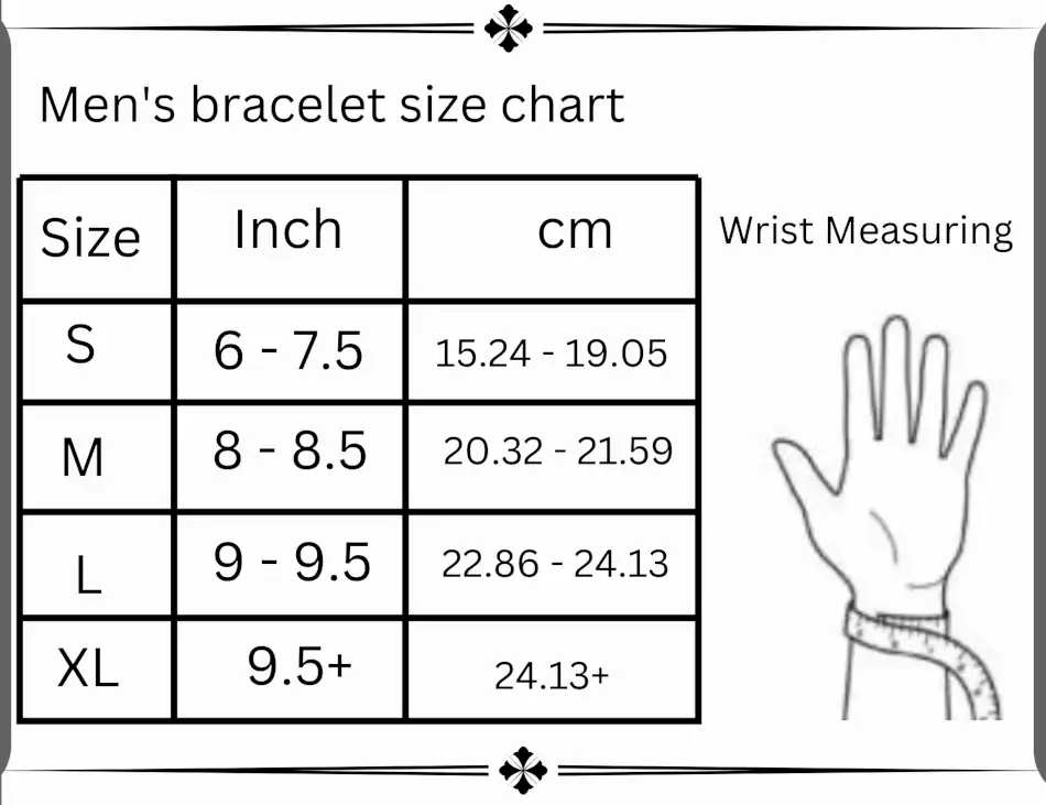 A Guide to Mens Bracelet Sizes- Crafting Your Perfect Wrist Style! 2 bracelet size for men