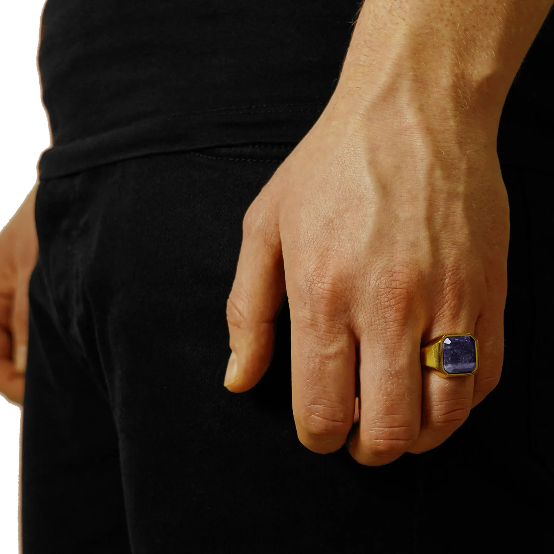 gold lapis ring