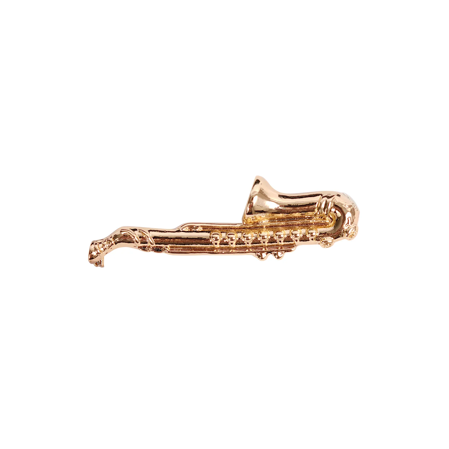 gold saxophone tie clip