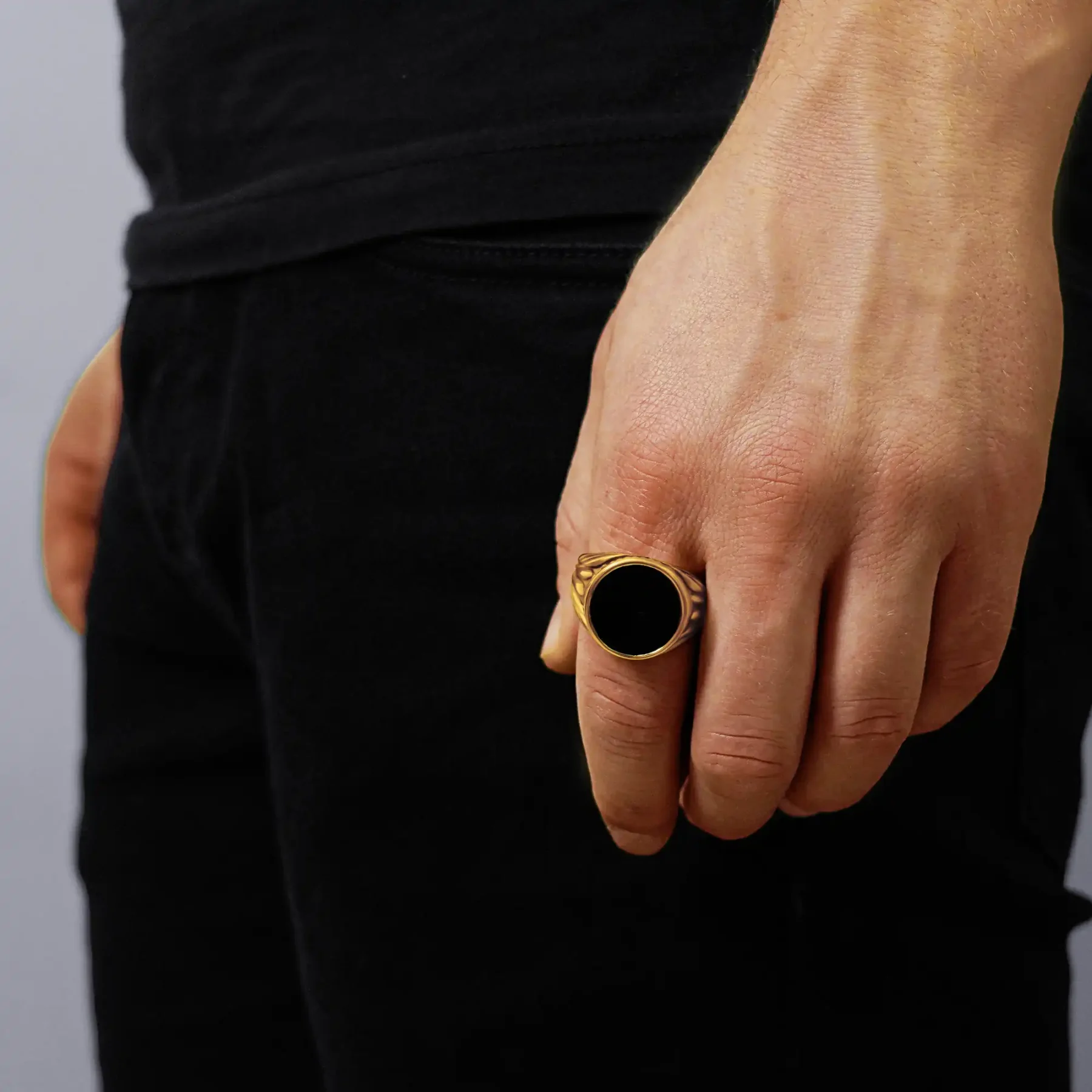 mens onyx ring