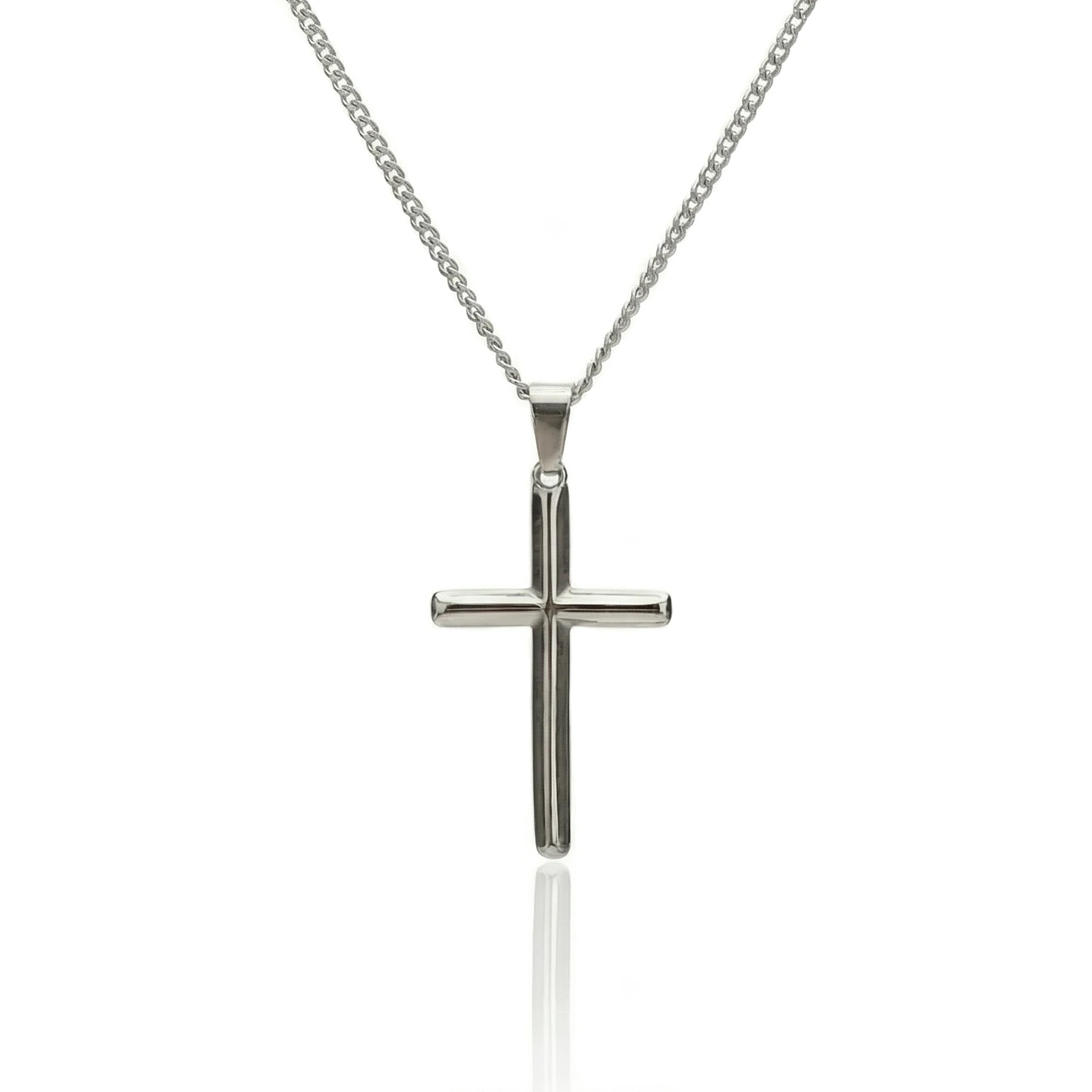 silver cross necklace