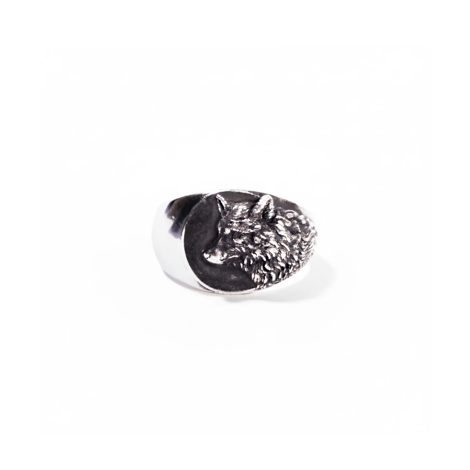 silver wolf ring