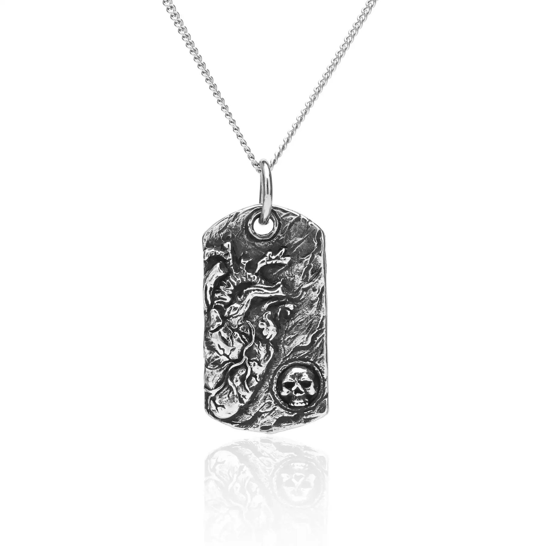Heart Skull Tag Pendant