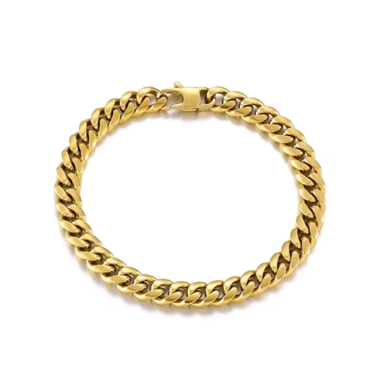 7mm gold cuban bracelet
