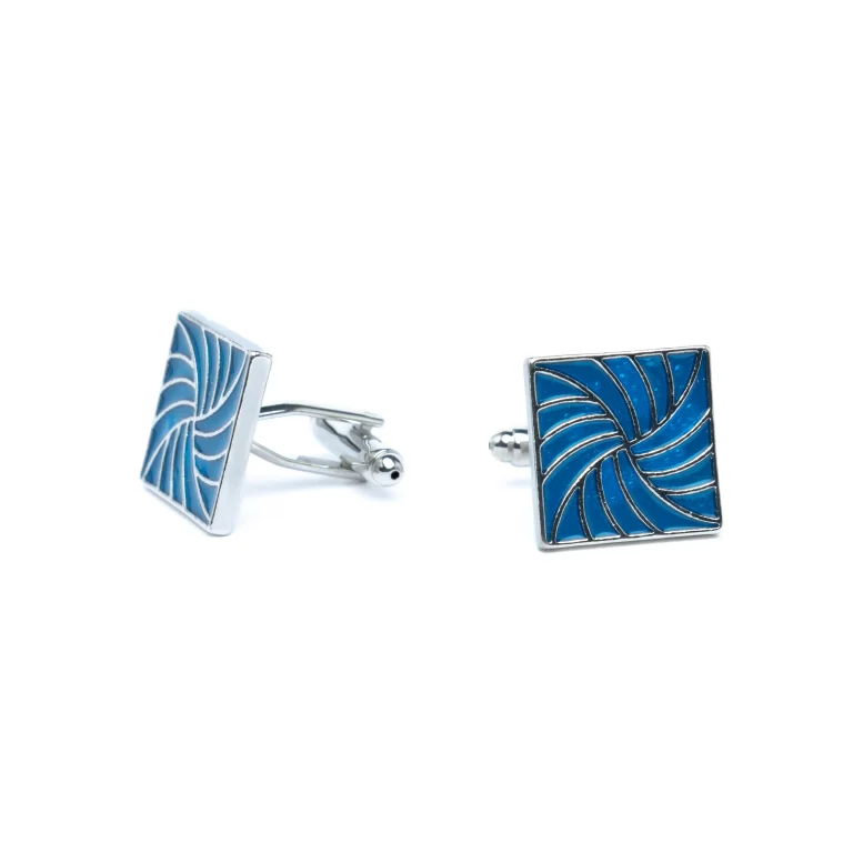 Azure Spiral Cufflinks