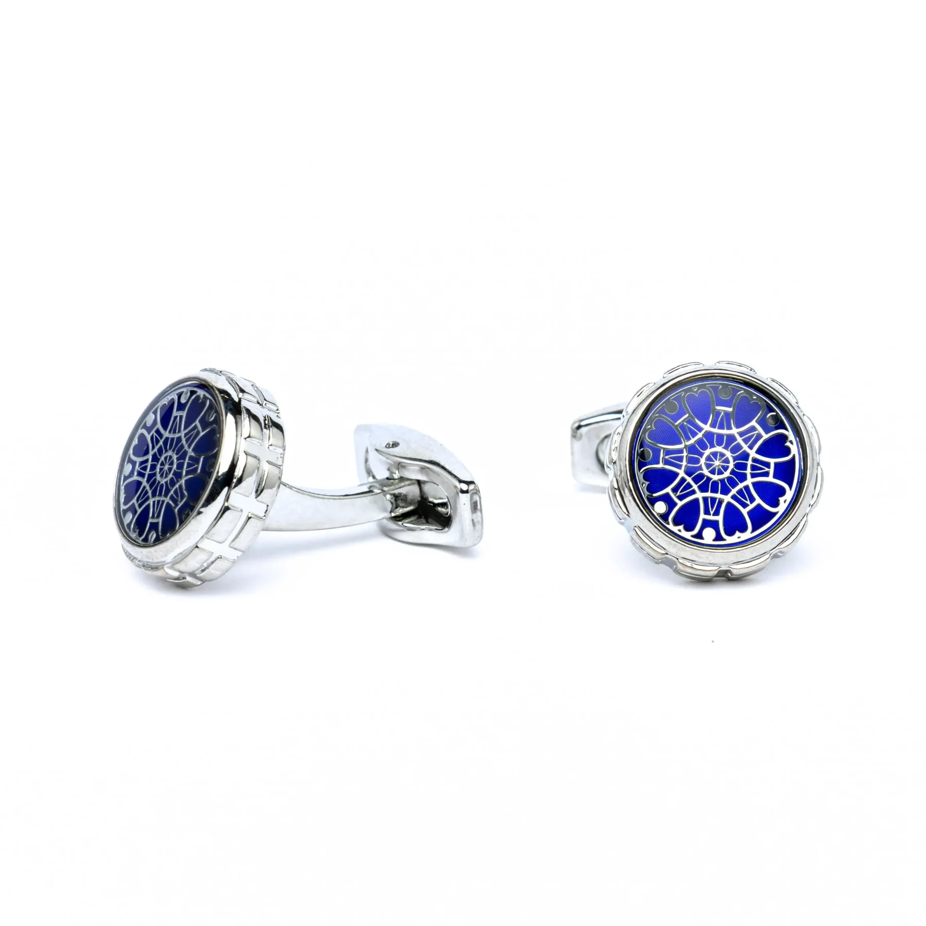 blue cufflinks for men