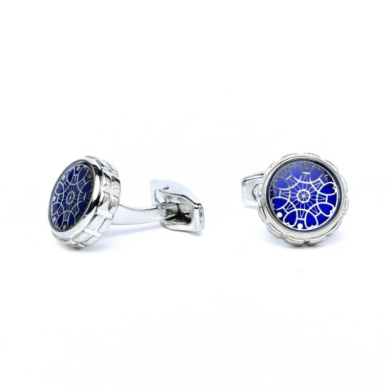 blue cufflinks for men
