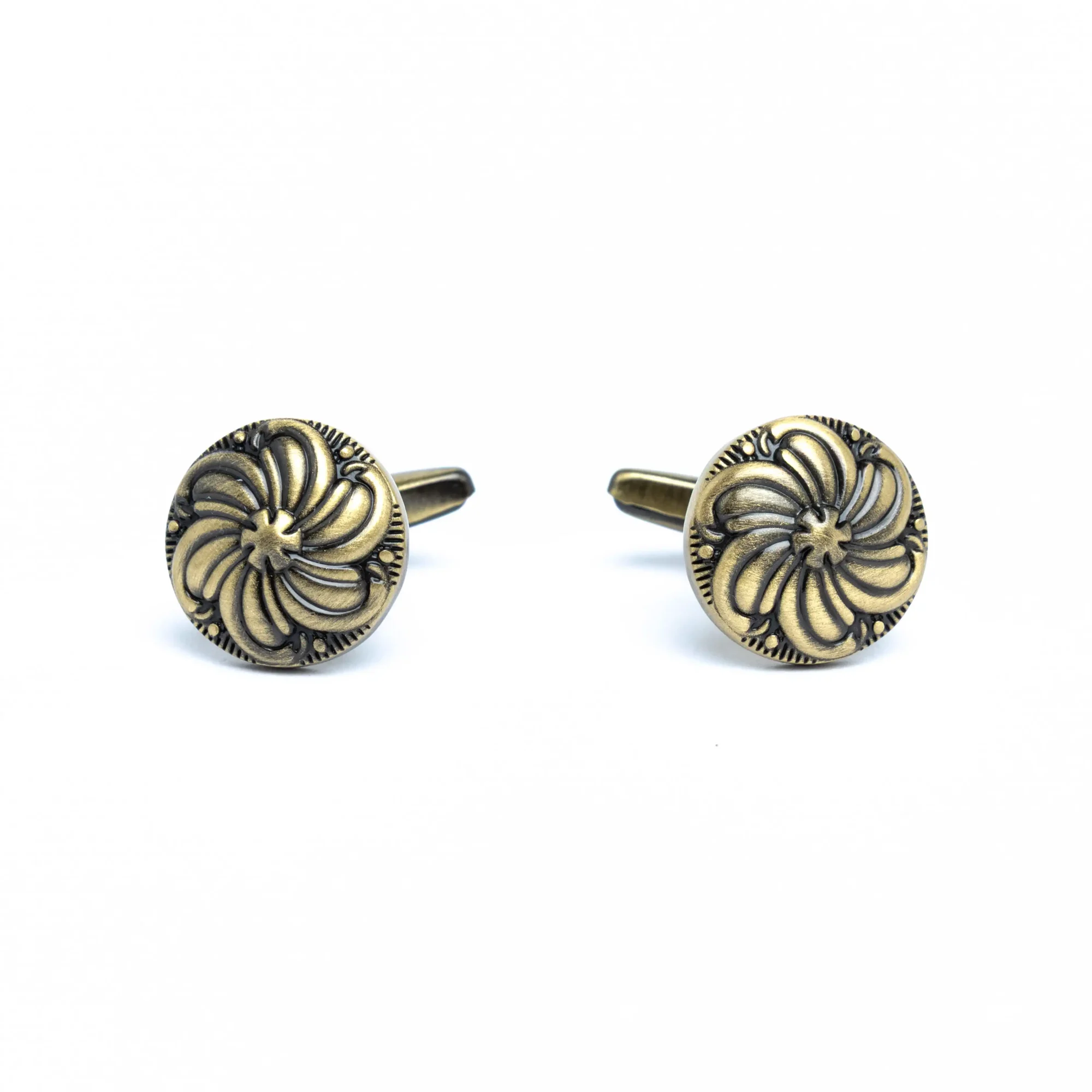 bronze button cufflinks