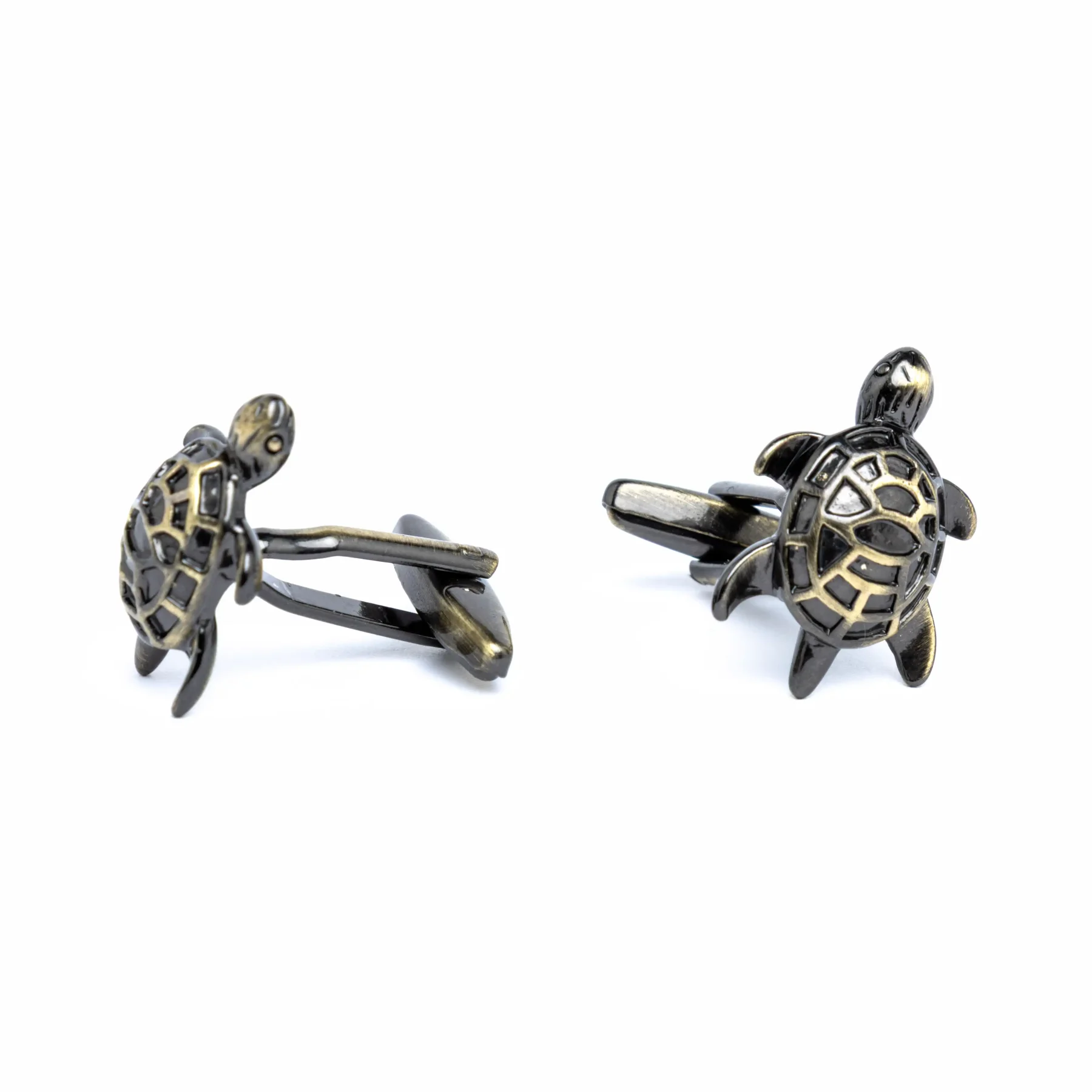 bronze turtle cufflinks