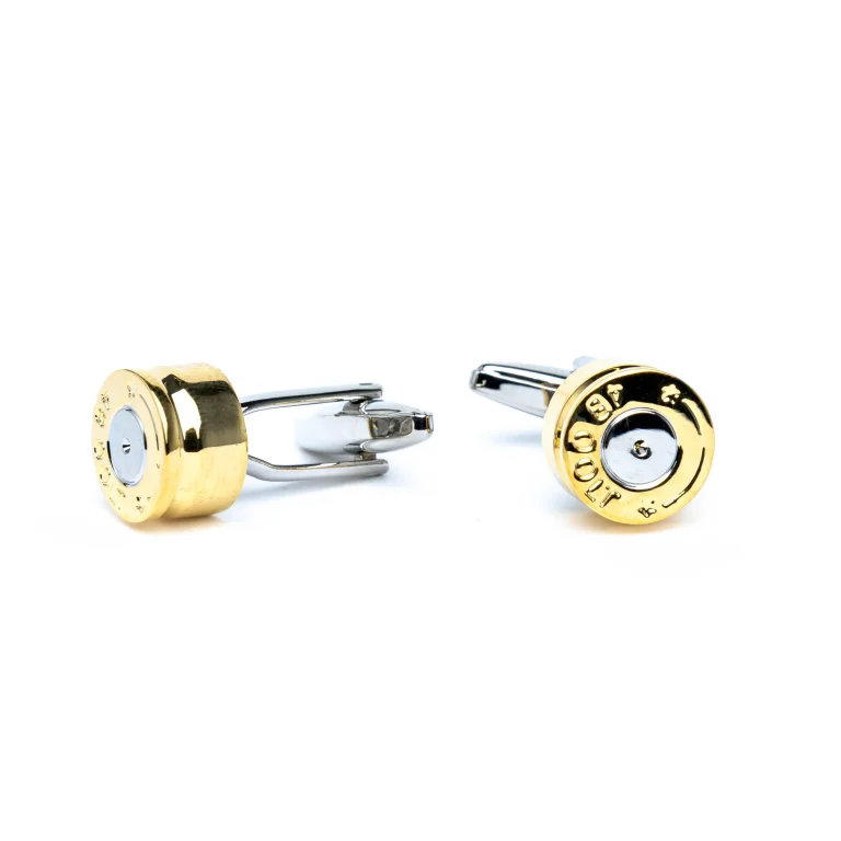 Silver bullet cufflink