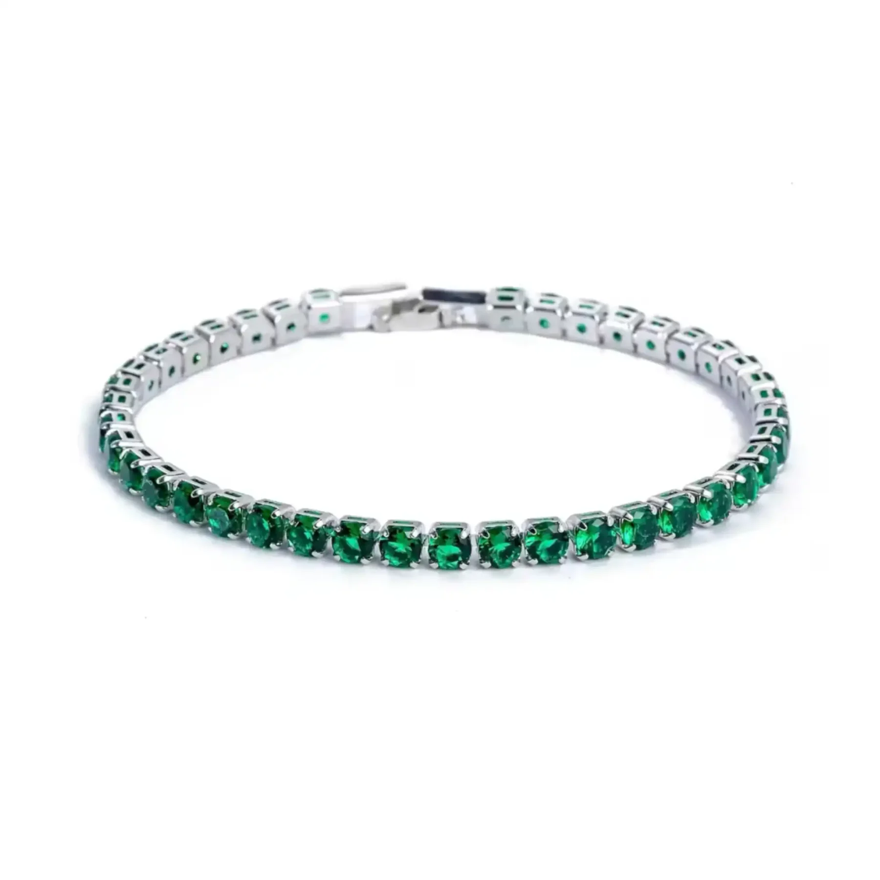 green tennis bracelet