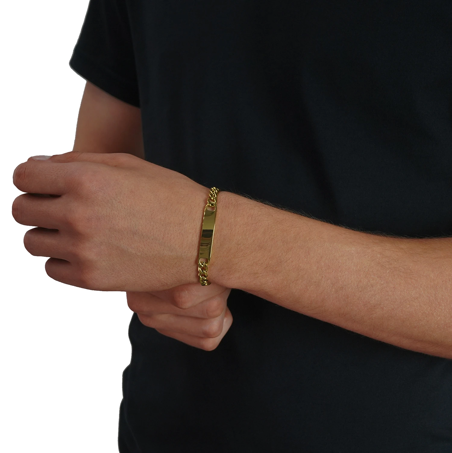 mens gold bar bracelet