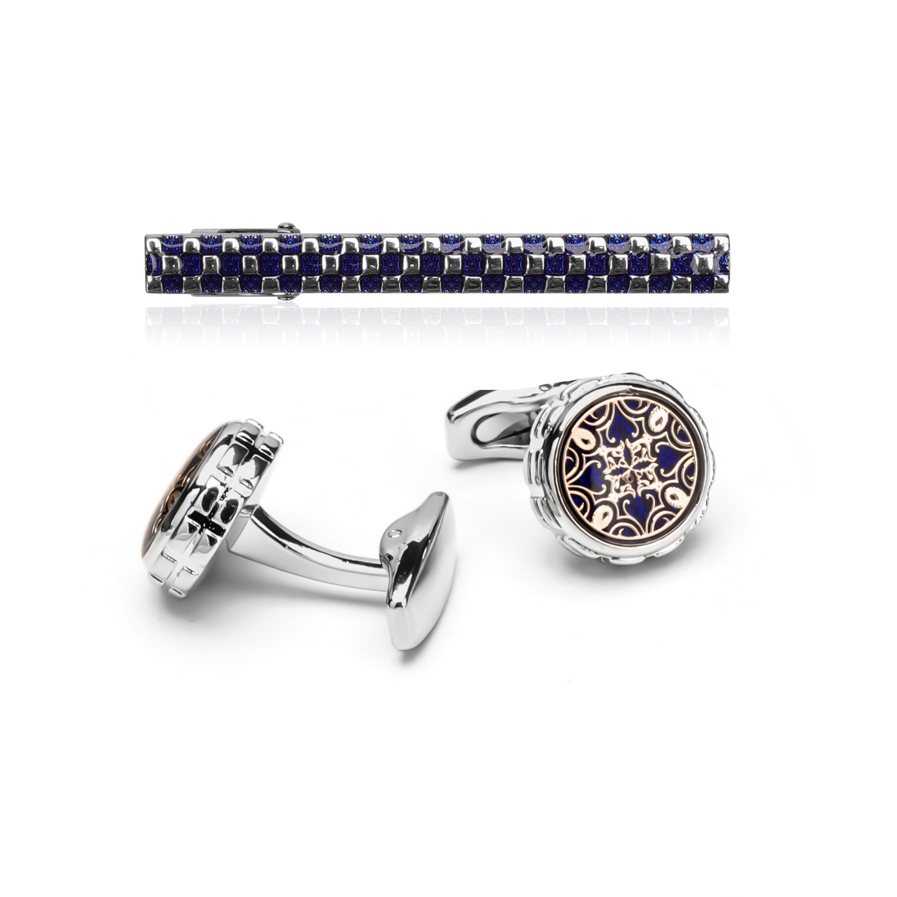 cardinal cufflinks and tie clip set