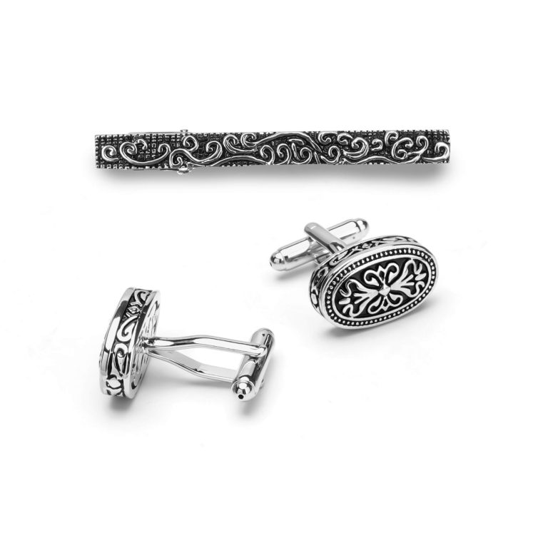 legacy cufflinks and tie clip set