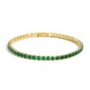 Gold Green Tennis Bracelet (3mm)