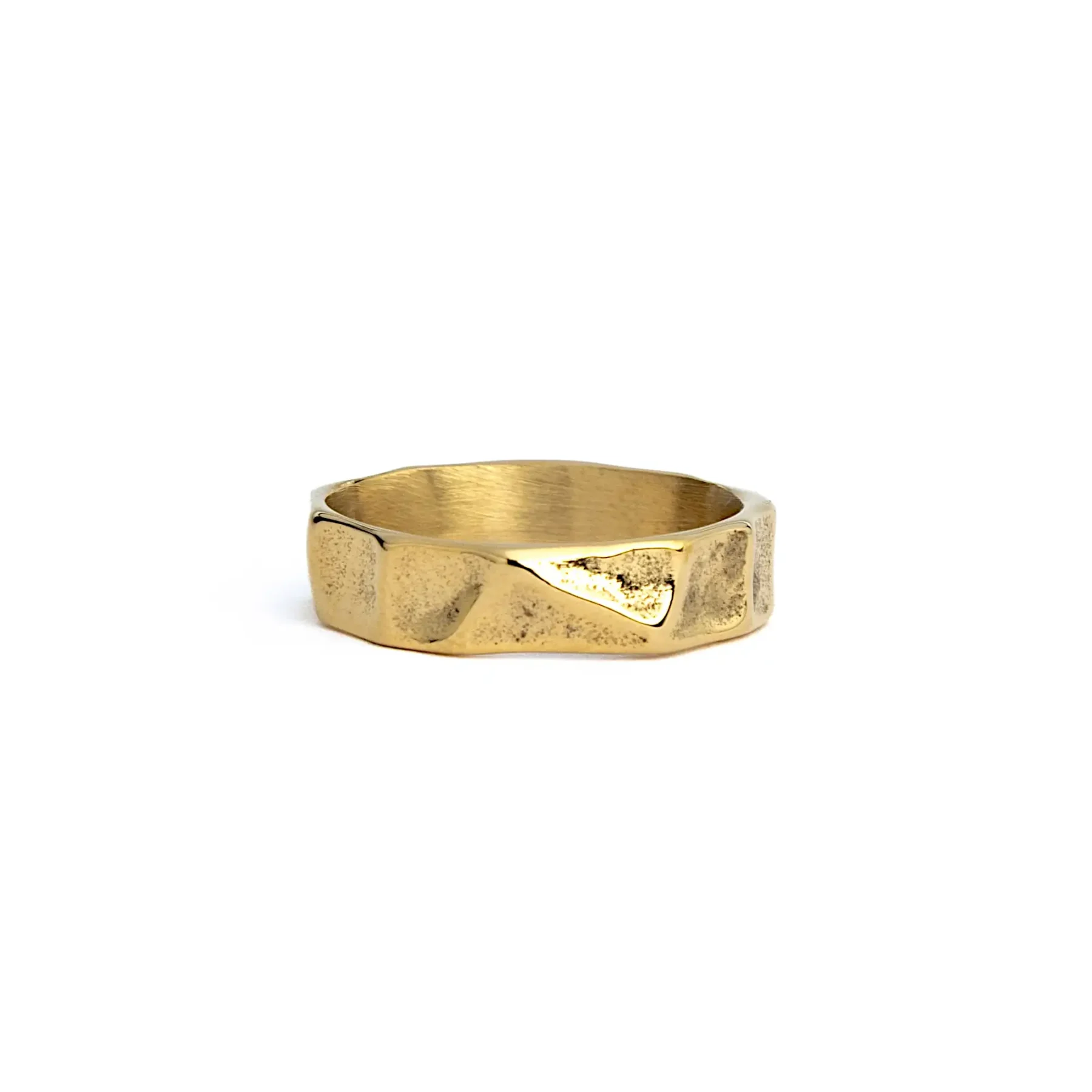 gold textured ring