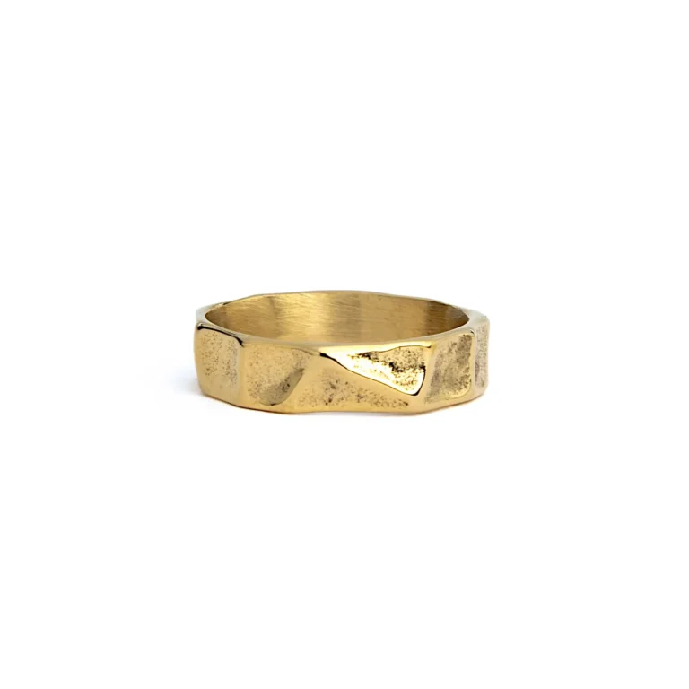 gold textured ring