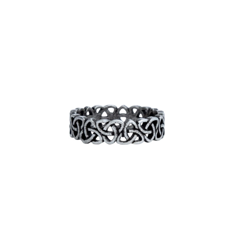 silver celtic knot ring for men
