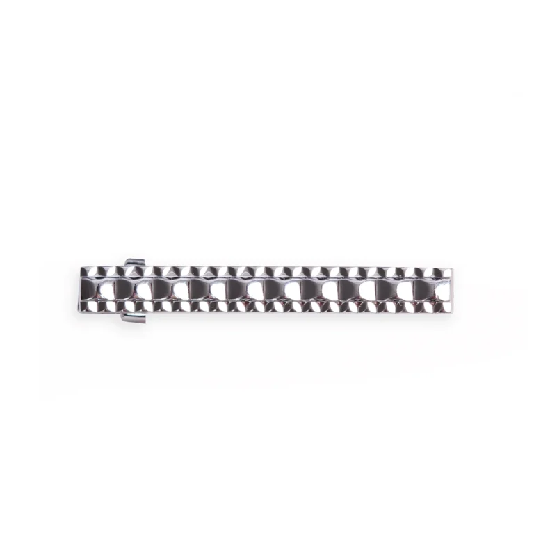 Argent rivet tie clip