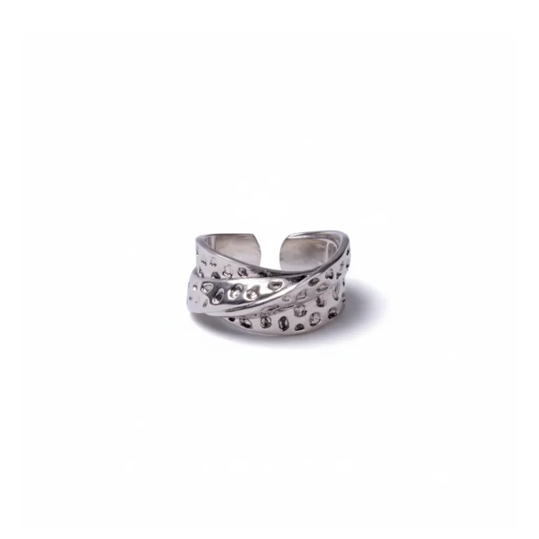 Hammered Fold Ring silver