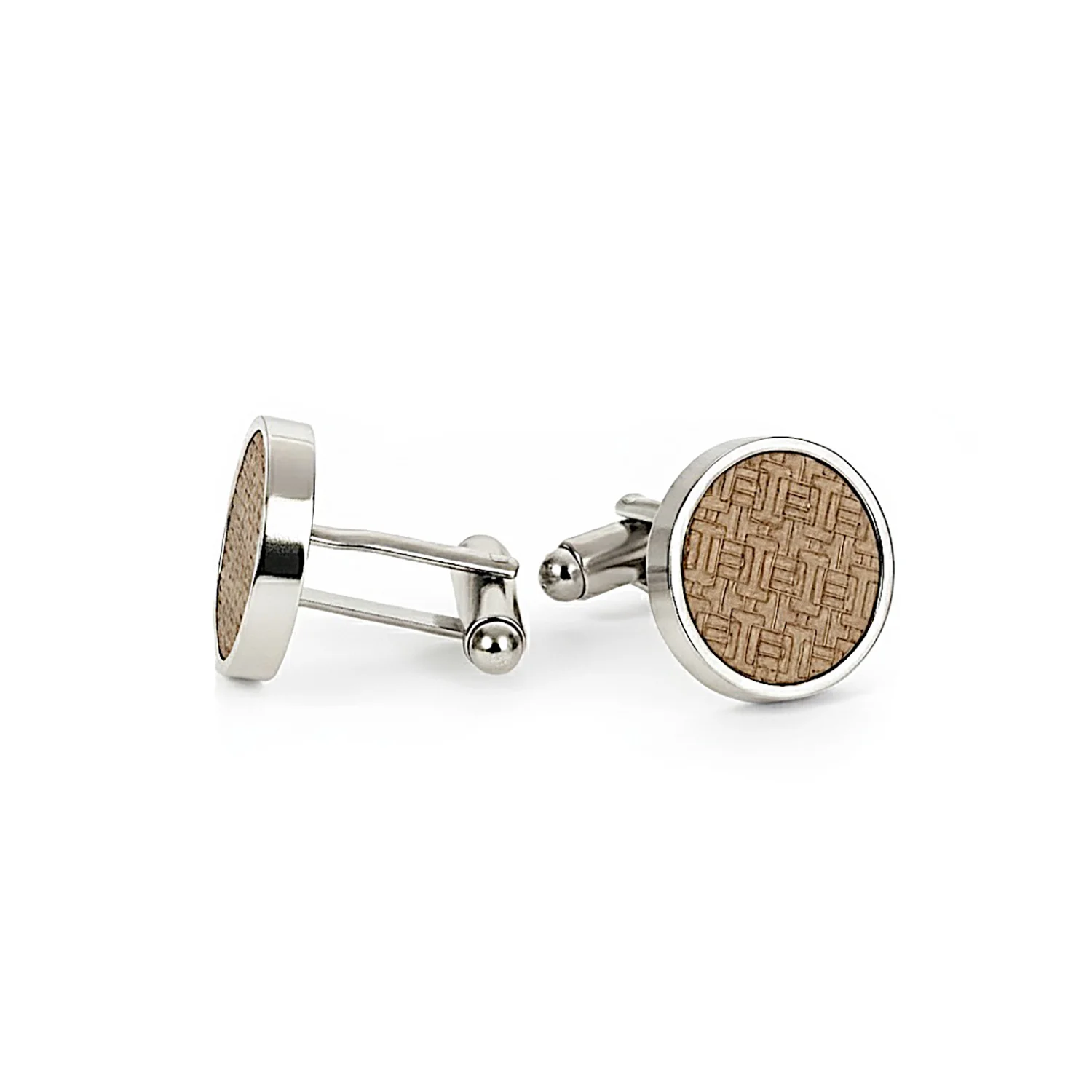 silver gold cufflinks