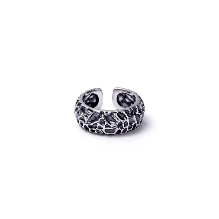 Silver Molten ring for men