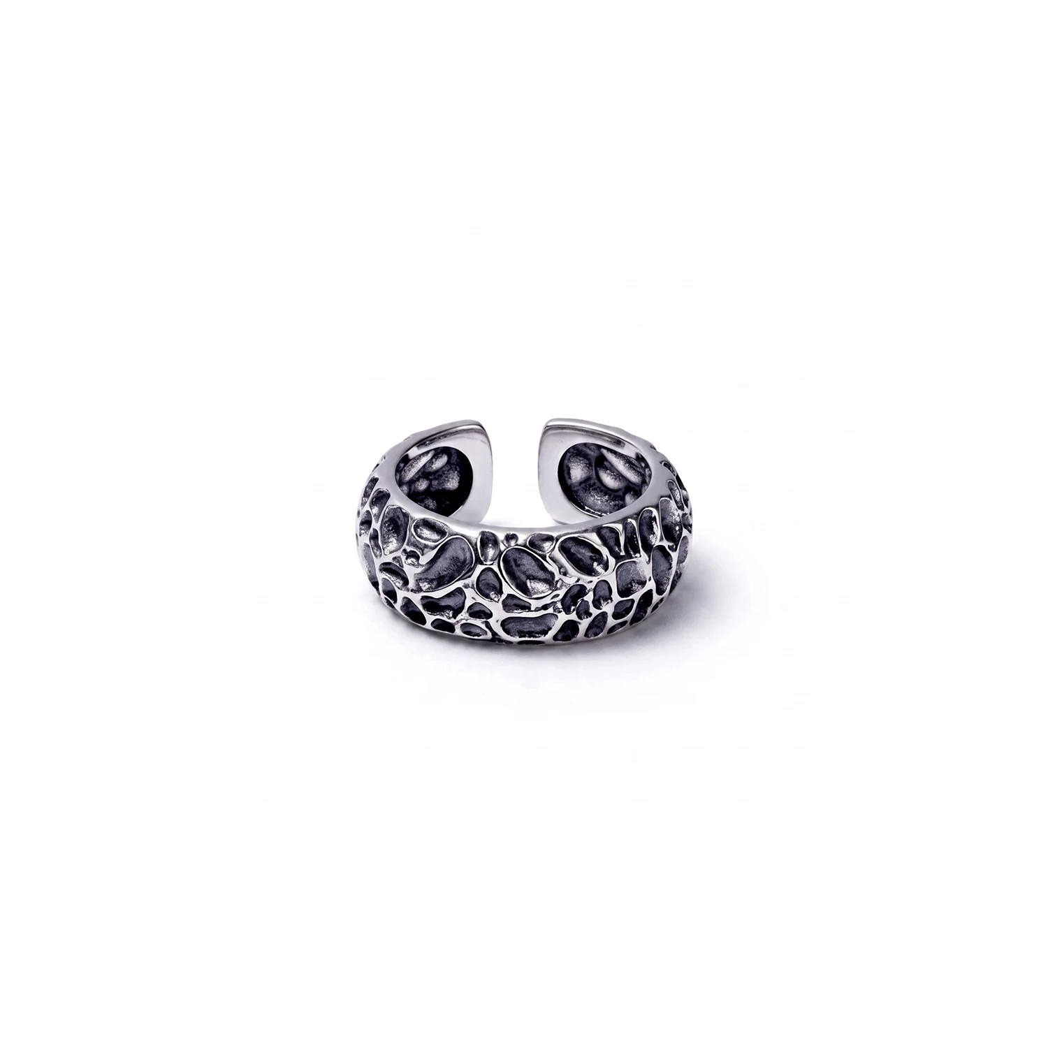 Silver Molten ring for men